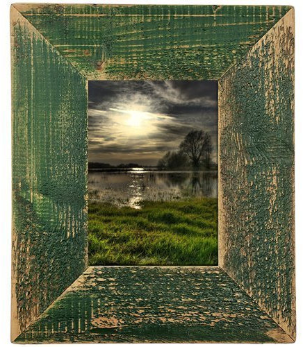 Mein Landhaus Cornice Quadro | La mia casa di Campagna | Barra Verde 7cm - Legno, 40 X 50 cm