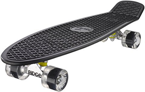 Ridge PB-27-Black-Clear Skateboard, Black/Clear, 69 cm