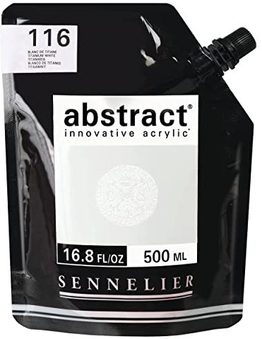 Savoir-Faire Sennelier Abstract Acrylic Paint 500ml-Titanium White