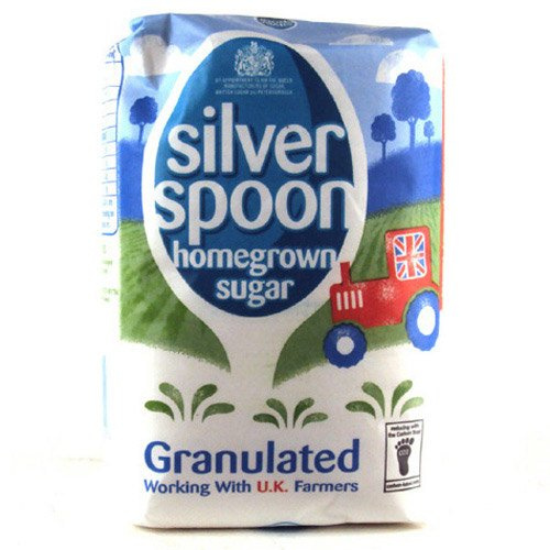 Silber Löffel Granulat Zucker 1000 g