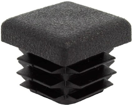 Alberts 859015 Verschlussstopfen für Vierkantrohre | Kunststoff, schwarz | Breite 20 mm | 16er Set