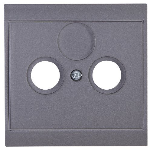 Kopp 313615188 Malta Antennenabdeckung TV/RF, silber-anthrazit