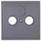 Kopp 313615188 Malta Antennenabdeckung TV/RF, silber-anthrazit
