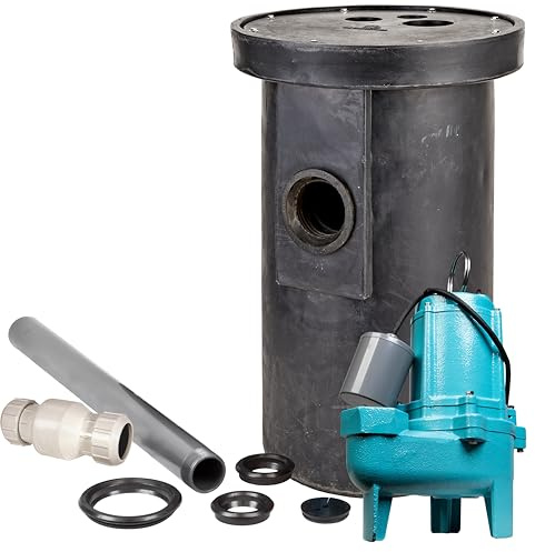 Little Giant 9S-SMPXRT-K 115V, 4/10 HP Simplex Automatic Sewage Pump System