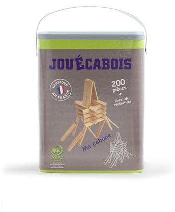Jouecabois- Baril Jeu de Construction de 200 pièces, J1 M1 Taille Unique Multicolore