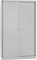 BISLEY Schiebetürenschrank ECO, 4 Fachböden, 5 OH, Metall, 645 Lichtgrau, 43 x 120 x 198 cm