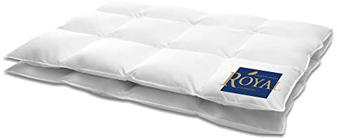 HANSKRUCHEN® Royal Daunendecke 240x220 cm - Medium / Ganzjahresdecke - Made in Germany Kassettendecke aus 100% Gänsedaunen - Allergiker geeignet