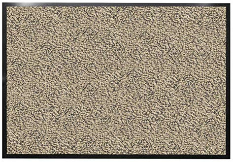 casa pura Tapis d'entrée antisalissure - Paillasson Absorbante Lavable - Tapis de Porte élimine Les Saletés - Tapis de propreté Résistant Usage intérieur Extérieur, 90x120 cm Beige-Noir, Sky Performa