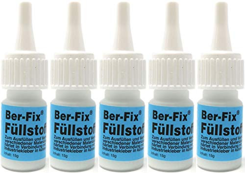 Ber-Fix 5x 15g Füllstoff Granulat für Schweißnaht Kleber zum Auffüllen Verfüllen Verstärken z.B. bei Kunststoffnasen Splitterbrüchen Rissen