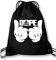 Luckja Dope Finger Turnbeutel Sportbeutel Tasche Schwarz-Weiss