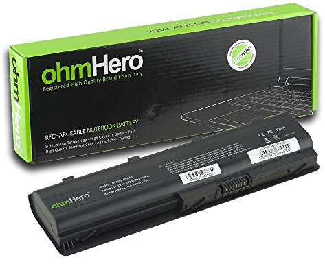 Batteria ohmHero 5200mAh REALI 10,8V per portatile HP G32 G42 G56 G62 G72 Pavilion dm4-1000 dv5-3000 dv6-3000 DV7-1400 DV7-4000 DV7-4100 DV7-6000 DV7-6100 g4 g6 g7 Presario CQ32 CQ42 CQ43 CQ56 CQ57 CQ62 CQ72
