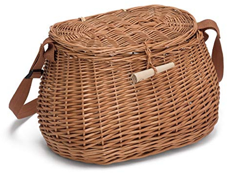 Prestige Wicker Fishing Creel, Willow, Natural, 32x17x19 cm