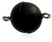 Magnetverschluss für Schmuck 10mm schwarz matt für Schmuck extra starker Magnet für Armband Halskette rund