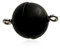 Magnetverschluss für Schmuck 10mm schwarz matt für Schmuck extra starker Magnet für Armband Halskette rund