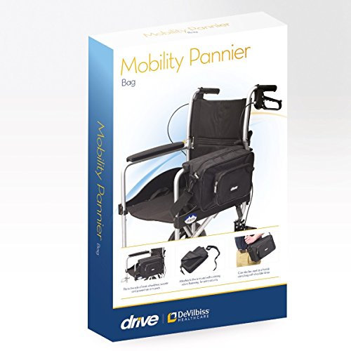 Drive Mobility Pannier Bag Wheelchair Scooter Armpad Shopping Storage Zippered