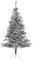 Feeric Lights et Christmas - Sapin de noël floqué 180cm Vert floqué Blanc