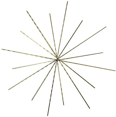 Rayher Drahtsterne für Perlen, aus Messing, 16 Strahlen, 8 + 10 cm lang, Btl. 3 Stück, Drahtsterne basteln, Drahtstern-Rohlinge für Perlen, 2525200