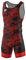 Extreme Hobby - Ringeranzug für Männer HAVOC professioneller Kompressionsanzug für Wettkämpfe, Wrestling Singlet, Farbe: ROT, Größe: S