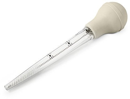 Zeal Acrylic Baster with Cleaning Brush, Silicone, Cream, 25 cm