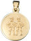 Jobo Anhänger Sternzeichen Zwilling 333 Gold Gelbgold matt Sternzeichenanhänger