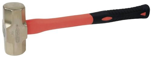 KS Tools 963.2086 - Massette octogonales - Manche tri-matière - Tête 1000g, 350mm - Gamme BRONZEplus - Antidéflagrant - Alliage Aluminium-Bronze