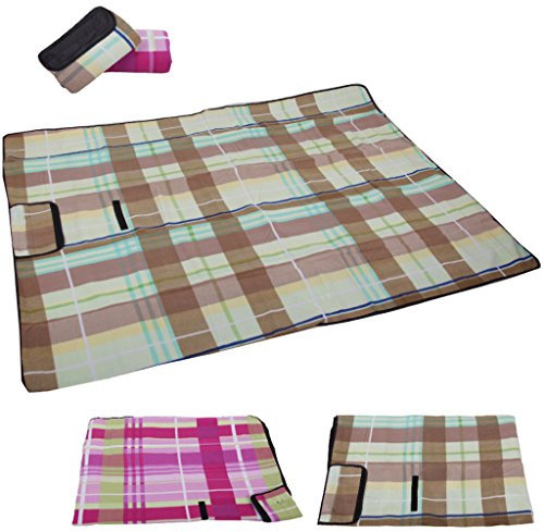 Bestlivings Picknickdecke 130 x 170cm beige kariert
