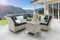 Destiny Eckgruppe Palma, Tisch 90x90x67cm, Polyrattan, Vintage weiß