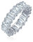 Art Deco Stil AAA CZ Smaragdschliff Zirkonia Ewigkeit Baguette Jubiläum Ehering Ring für Frauen .925 Sterling Silber 4MM