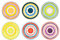 Unitable - Set di 6 piatti da dessert Cefalu in stile mediterraneo colorato - Rose&Tulipani