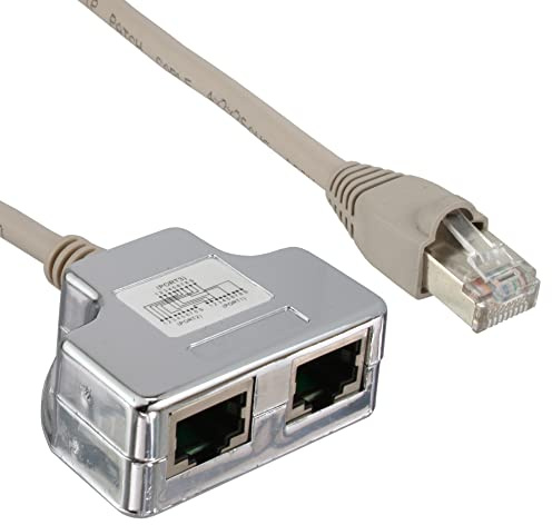InLine Cat.5e T-Adapter (Port Doppler), RJ45 Stecker an 2x RJ45 Buchse, 0,15m