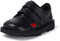 Kickers Kick Lo Velcro Toddlers i Core Black Leather Shoes, EU 27