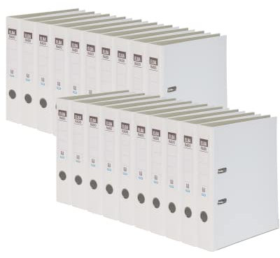 Elba Ordner A4, aus Kunststoff, rado plast, 5 cm schmal, weiߟ, 20 Stück