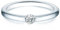 Trilani Damen Verlobungsring 925/- Sterling Silber mit Zirkonia in Brilliantschliff Solitärring Spannring Antragsring