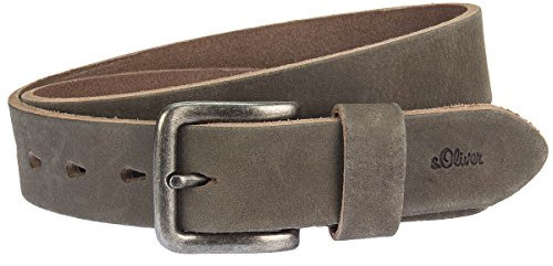 s.Oliver Herren Leder Dornschließe Gürtel Ledergürtel 97.610.95.7065-8552, Länge:80 cm