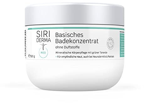 SIRIDERMA Basisches Badekonzentrat | Basenbad ideal als Vollbad, Fußbad und basische Waschung | Auch bei Neurodermitis, Schuppenflechte (500 g)