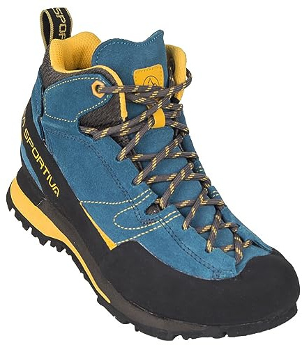LA SPORTIVA Boulder X Mid GTX Blau - Gore-Tex Robuster Leichter Gore-Tex Leder Approach-Schuh, Größe EU 41 - Farbe Bl