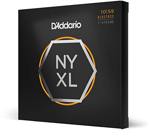 D'Addario Corde Chitarra Elettrica | NYXL NYXL1059 | Luce normale, 7 corde, 10-59, 1-Pacchetto