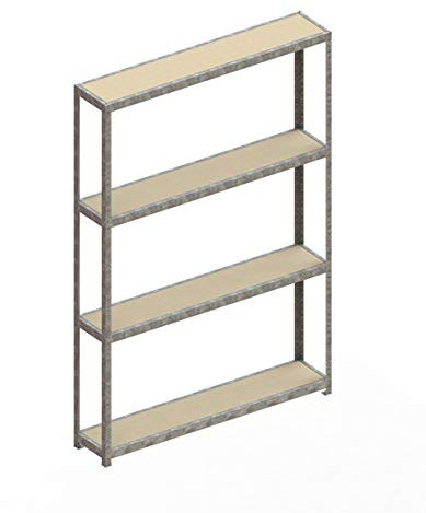 SPEED - RACK Regal 2970 x 2000 x 400 vzk kpl. mit 4 Fachebenen mit Spanplatten