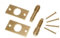 Security Hinge Bolts Electro Brass Plated Steel with Fixing Screws (1 Pair)