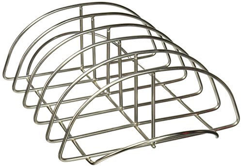 Kamado Joe Estante para Costillas de Acero Inoxidable Accesorios para Parrillas de carbón, Silver, 1