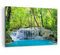 Moderne Impression sur Toile 100x70cm Image Tableau Decoration Murale Cascade Forêt environnement Tableaux Decoratifs Muraux Chambre Horizontal Deco Cadre Décoration Salon Art Wall AA100x70-2664