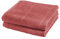 fleuresse Frottier 2828 2er-Set Handtuch, mit Streifenbodüre und Kordelaufhänger, Oekotex Standard 100, Gewicht 550 gr./m, 50 x 100 cm, Flamingo