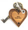 Mr. & Mrs. Panda Schlüsselanhänger Spatz - Geschenk, Schlüsselbund, Schlüsselanhänger aus Holz, Liebe, Herz, Verschenken, Schlüsselanhänger Holz,