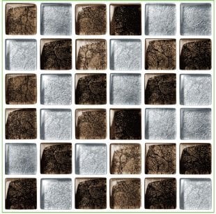 LPS Pack of 10 brown grey silver marble stone effect mosaic tile stickers transfers stick on wall tile peel and stick size bathroom kitchen