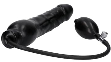 You2Toys Pumpdildo Black Latex Balloon - intensiver Penis-Dildo für Frauen und Männer, mit Hand-Pumpe, ausgeprägter Reizstruktur