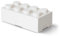 LEGO Lunch Box with 8 Knobs – Food-Grade, Dishwasher Safe, Versatile Storage Container, Pencil Case, Snack Box, 950ml, for Kids & Adults White