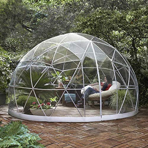 Garden Igloo - Iglu für den Garten, transparent, 360 x 360 x 220 cm – Gartenhaus aus Metall und Kunststoff – wasser- und UV-beständig – Farbe transparent