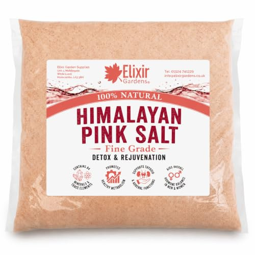 Elixir Gardens Organic Himalayan Pink Salt Various Sizes 250g-25kg | Fine Grade | 1kg