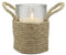 Stonebriar Nautical Rope Wrapped Pillar Candle Holder with Rope Handles, Coastal Home Decor, Decorative Piece for Living Room, Dining Room, Bathroom, and Bedroom, Tall,Tan,6 