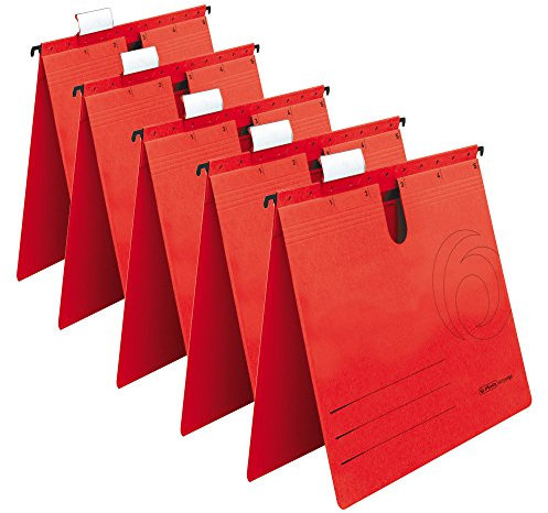 5 Herlitz Hängehefter / DIN A4 / Kraftkarton 230g/m² / Farbe: rot